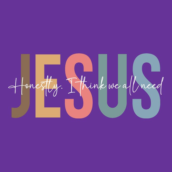 We All Need Jesus Romans 3:23 Christian Bible Verse Front & Back Women's V-Neck T-Shirt