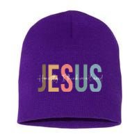 We All Need Jesus Romans 3:23 Christian Bible Verse Front & Back Short Acrylic Beanie