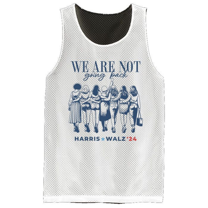 We Are Not Going Back Vote Harris Walz Mesh Reversible Basketball Jersey Tank