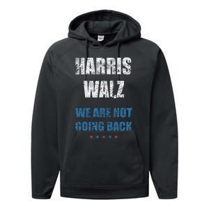 We Are Not Going Back! President Harris Walz 2024 Election Performance Fleece Hoodie