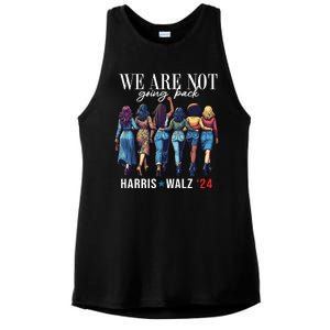 We Are Not Going Back Kamala Harris Waltz 24 Madam President Ladies PosiCharge Tri-Blend Wicking Tank