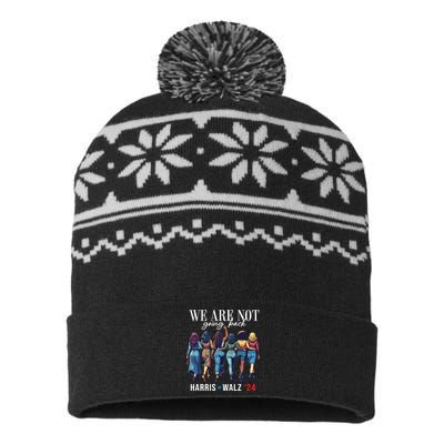 We Are Not Going Back Kamala Harris Waltz 24 Madam President USA-Made Snowflake Beanie