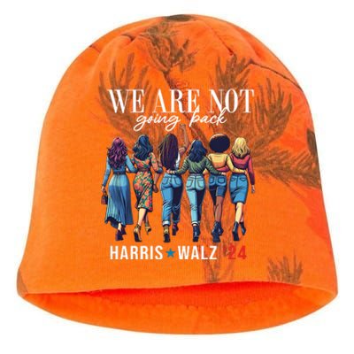 We Are Not Going Back Kamala Harris Waltz 24 Madam President Kati - Camo Knit Beanie