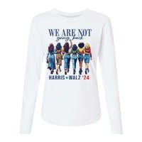 We Are Not Going Back Kamala Harris Waltz 24 Madam President Womens Cotton Relaxed Long Sleeve T-Shirt