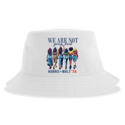 We Are Not Going Back Kamala Harris Waltz 24 Madam President Sustainable Bucket Hat