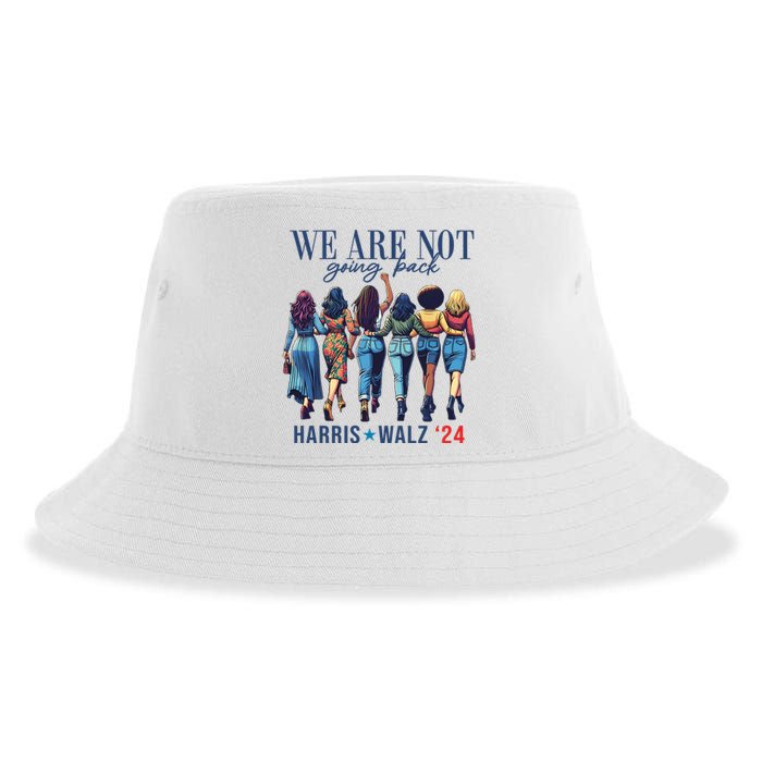 We Are Not Going Back Kamala Harris Waltz 24 Madam President Sustainable Bucket Hat