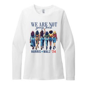 We Are Not Going Back Kamala Harris Waltz 24 Madam President Womens CVC Long Sleeve Shirt