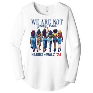 We Are Not Going Back Kamala Harris Waltz 24 Madam President Women's Perfect Tri Tunic Long Sleeve Shirt