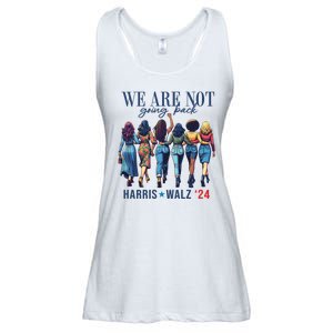 We Are Not Going Back Kamala Harris Waltz 24 Madam President Ladies Essential Flowy Tank