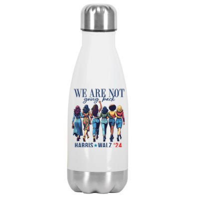 We Are Not Going Back Kamala Harris Waltz 24 Madam President Stainless Steel Insulated Water Bottle