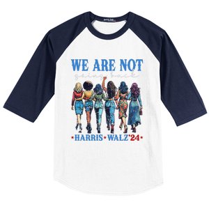 We Are Not Going Back Kamala Harris Waltz 24 Madam President Gift Baseball Sleeve Shirt