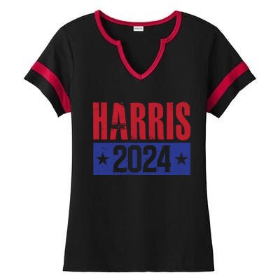 We Are Not Going Back Vote For 2024 President Kamalaharris Gift Ladies Halftime Notch Neck Tee