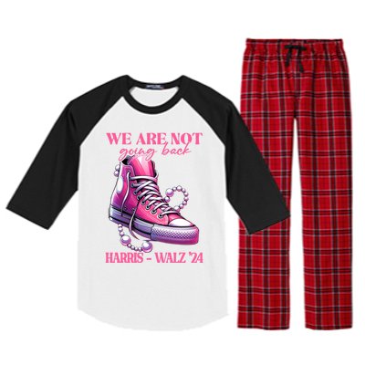 We Are Not Going Back Vote Harris Democratic Election 2024 Gift Raglan Sleeve Pajama Set