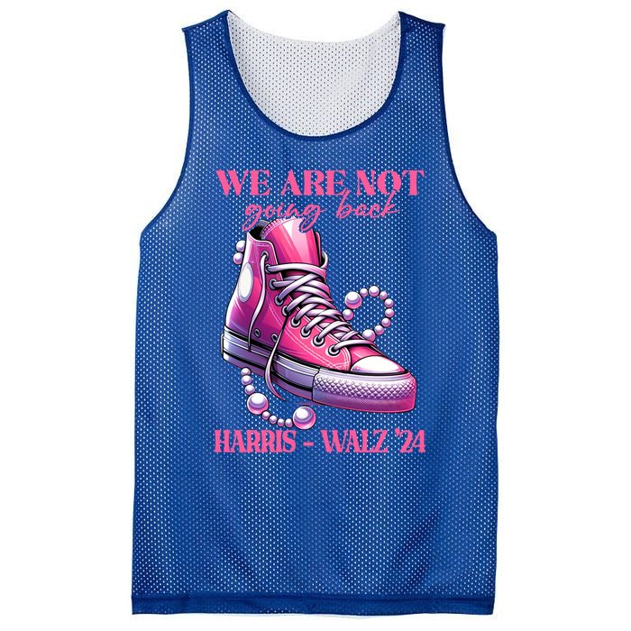 We Are Not Going Back Vote Harris Democratic Election 2024 Gift Mesh Reversible Basketball Jersey Tank