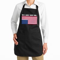 We Are Not Ok Upside Down American Flag Apron