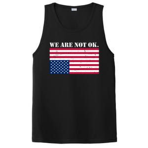 We Are Not Ok Upside Down American Flag PosiCharge Competitor Tank