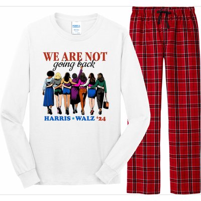 We Are Not Going Back Kamala Harris Waltz 24 Madam President Long Sleeve Pajama Set