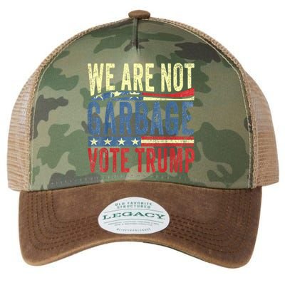 We Are Not Garbage Vote Trump For President 2024 Trump Vance Legacy Tie Dye Trucker Hat