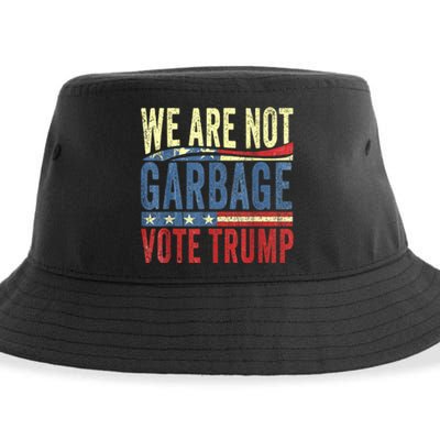 We Are Not Garbage Vote Trump For President 2024 Trump Vance Sustainable Bucket Hat