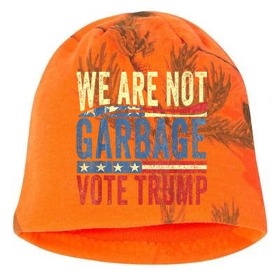 We Are Not Garbage Vote Trump For President 2024 Trump Vance Kati - Camo Knit Beanie