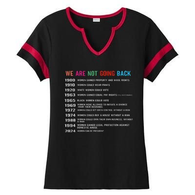 We Are Not Going Back Voting Rights Reproductive Rights Gift Ladies Halftime Notch Neck Tee