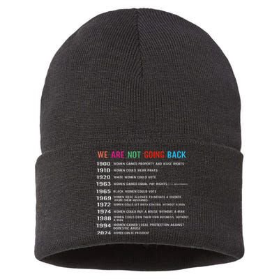 We Are Not Going Back Voting Rights Reproductive Rights Gift Sustainable Knit Beanie