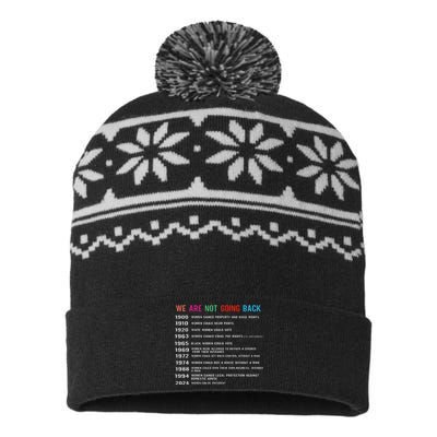 We Are Not Going Back Voting Rights Reproductive Rights Gift USA-Made Snowflake Beanie