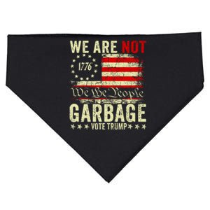 We Are Not Garbage Votetrump 2024 Trump Supporter Garbage USA-Made Doggie Bandana