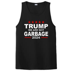 We Are Not Garbage Vote Trump 2024 Funny Quote Biden PosiCharge Competitor Tank