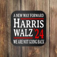 We Are Not Going Back Pro Kamala Harris Harris Walz 2024 Coaster