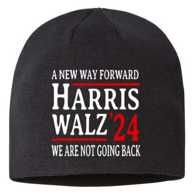 We Are Not Going Back Pro Kamala Harris Harris Walz 2024 Sustainable Beanie