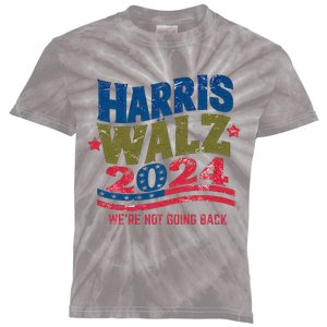 We Are Not Going Back Kamala Harris Tim Walz President Kids Tie-Dye T-Shirt