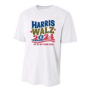 We Are Not Going Back Kamala Harris Tim Walz President Youth Performance Sprint T-Shirt