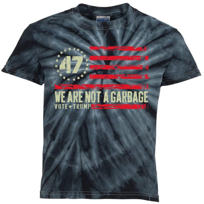 We Are Not A Garbage Votetrump 2024 Kids Tie-Dye T-Shirt