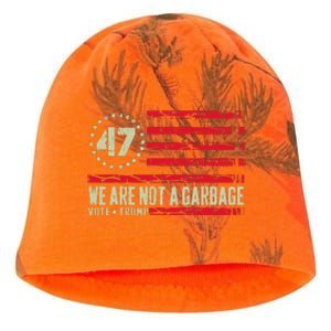 We Are Not A Garbage Votetrump 2024 Kati - Camo Knit Beanie