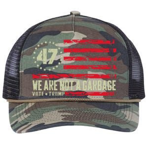 We Are Not A Garbage Votetrump 2024 Retro Rope Trucker Hat Cap