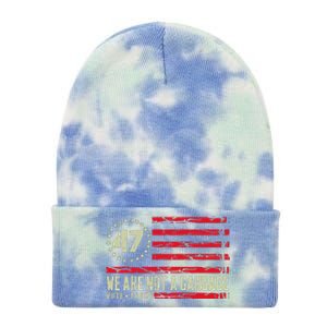 We Are Not A Garbage Votetrump 2024 Tie Dye 12in Knit Beanie