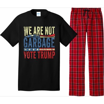 We Are Not Garbage Vote Trump For President 2024 Trump Vance Pajama Set