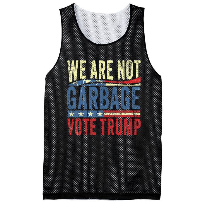 We Are Not Garbage Vote Trump For President 2024 Trump Vance Mesh Reversible Basketball Jersey Tank