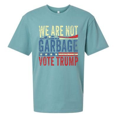 We Are Not Garbage Vote Trump For President 2024 Trump Vance Sueded Cloud Jersey T-Shirt