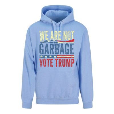 We Are Not Garbage Vote Trump For President 2024 Trump Vance Unisex Surf Hoodie