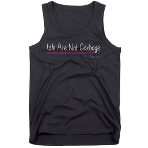 We Are Not Garbage Vote Trump 2024 Funny Garbage For Trump Tank Top