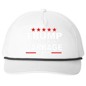 We Are Not Garbage Vote Trump Snapback Five-Panel Rope Hat