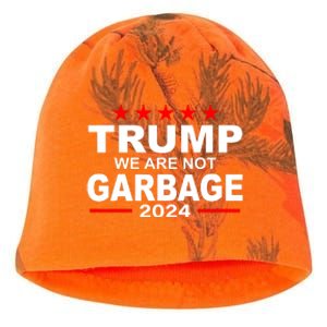 We Are Not Garbage Vote Trump Kati - Camo Knit Beanie