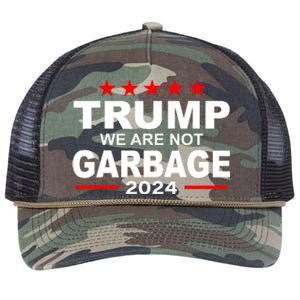 We Are Not Garbage Vote Trump Retro Rope Trucker Hat Cap