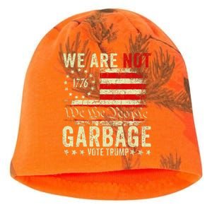 We Are Not Garbage Votetrump 2024 Trump Supporter Garbage Kati - Camo Knit Beanie