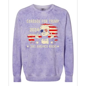 We Are Not Garbage Votetrump 2024 Trump Supporter Garbage Colorblast Crewneck Sweatshirt