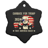 We Are Not Garbage Votetrump 2024 Trump Supporter Garbage Ceramic Star Ornament