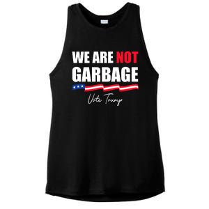 We Are Not Garbage Vote Trump Ladies PosiCharge Tri-Blend Wicking Tank