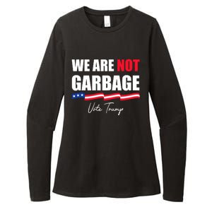 We Are Not Garbage Vote Trump Womens CVC Long Sleeve Shirt